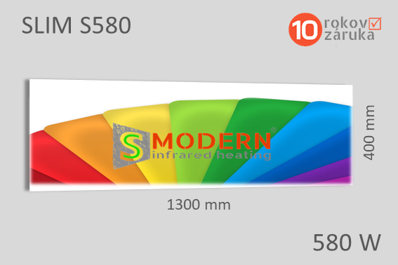 Infrapanel SMODERN® SLIM S580 / 580 W farebný