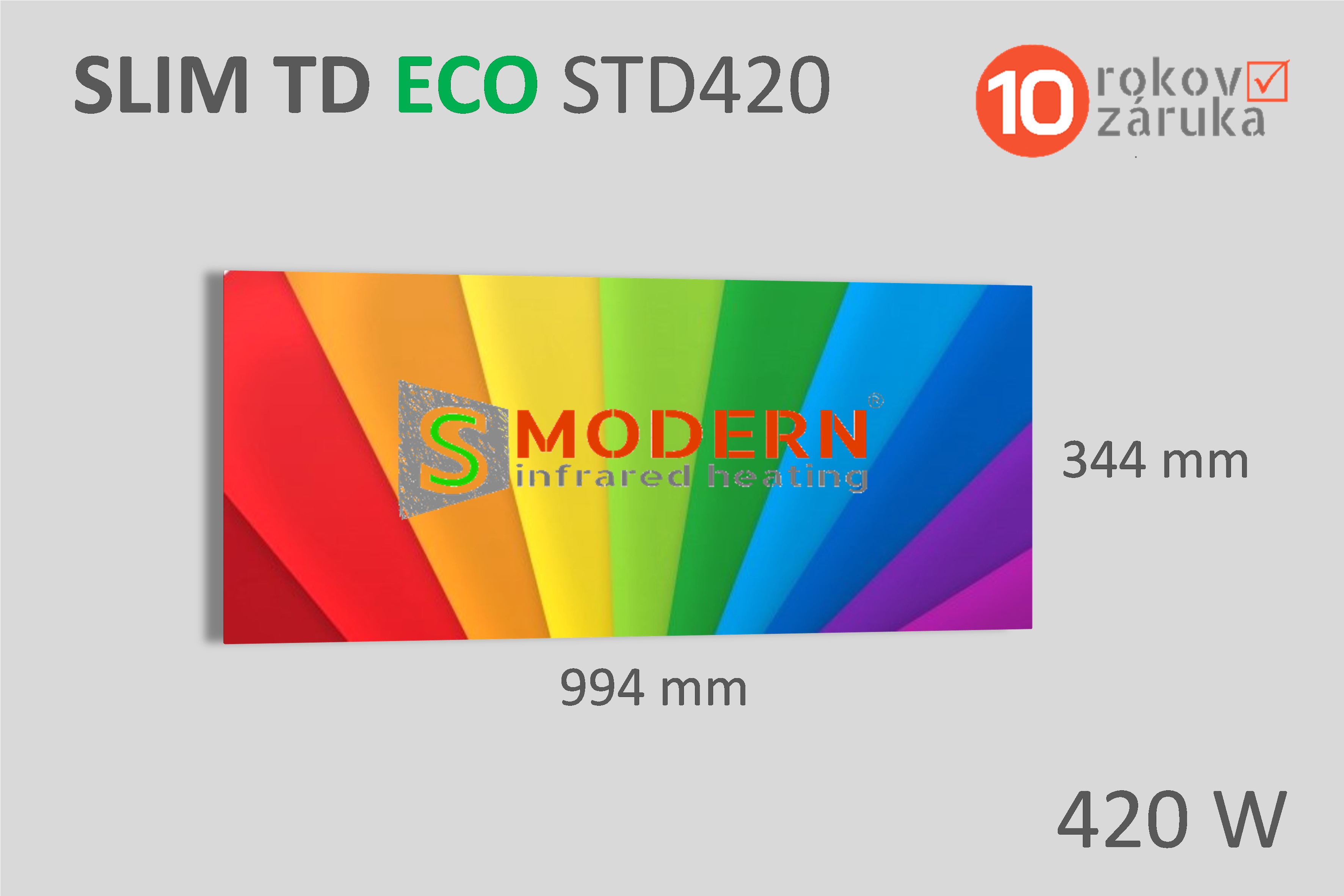 Infrapanel SMODERN® SLIM TD ECO STD420 / 420 W farebný