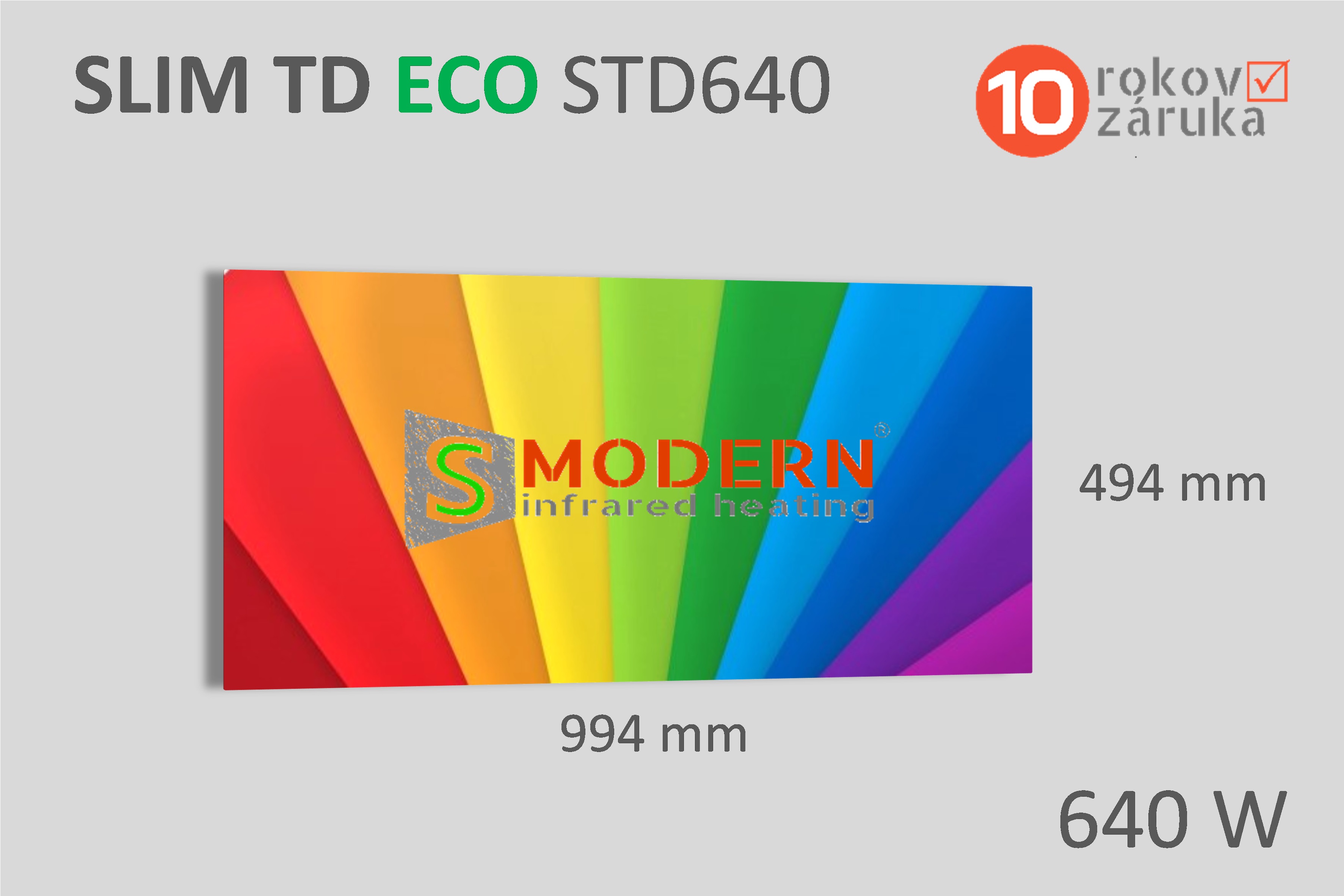 Infrapanel SMODERN® SLIM TD ECO STD640 / 640 W farebný
