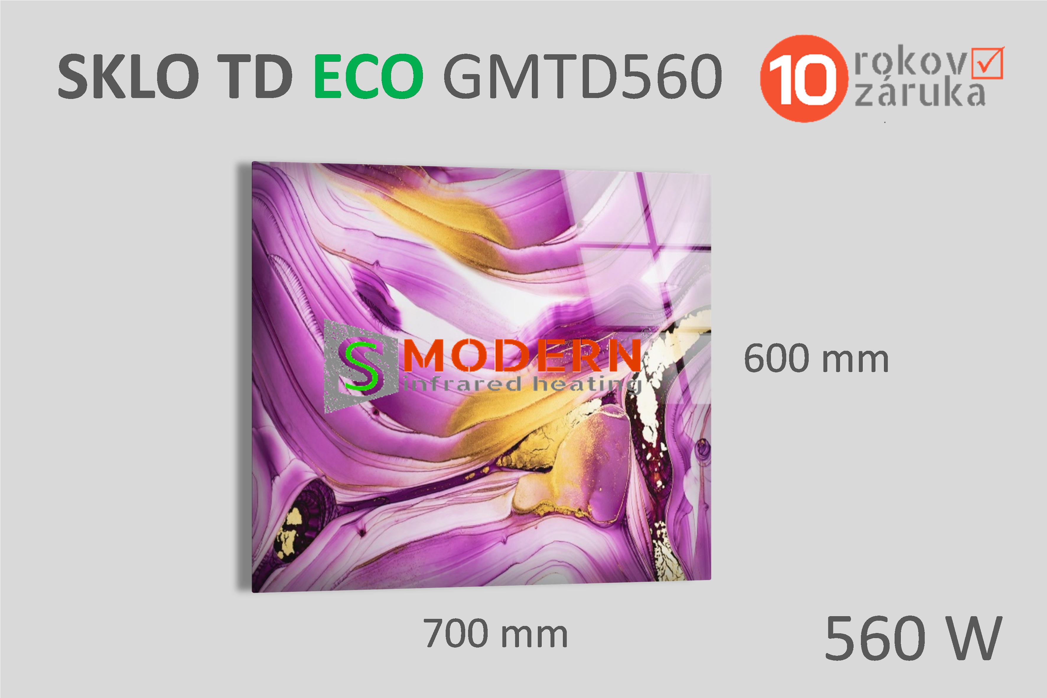 Sklenený infrapanel SMODERN® TD ECO GWTD560 / 560 W, obrazový