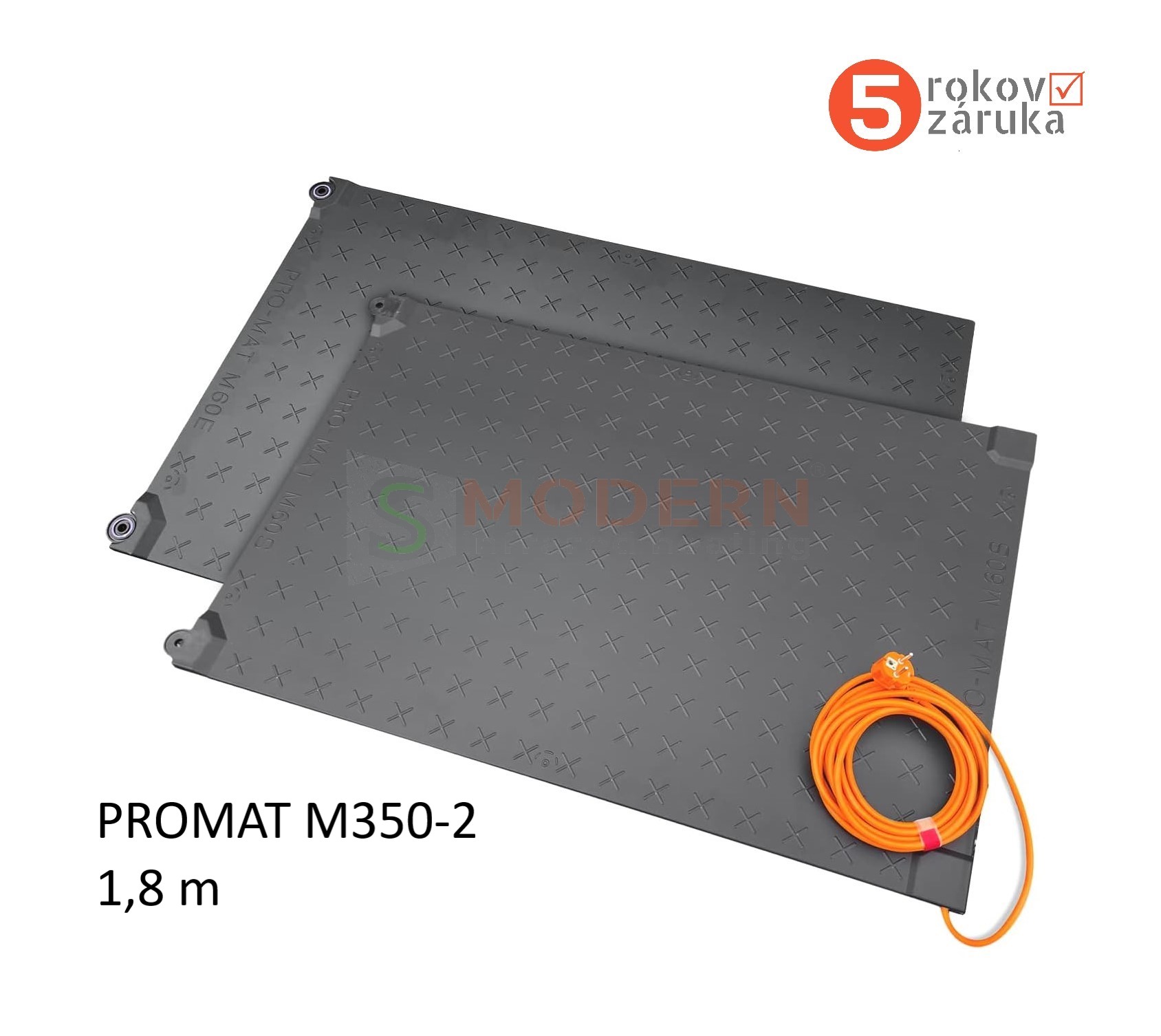 Vykurovacia gumená rohož SMODERN® PROMAT 60 M350-2 / 1,8 m exteriér