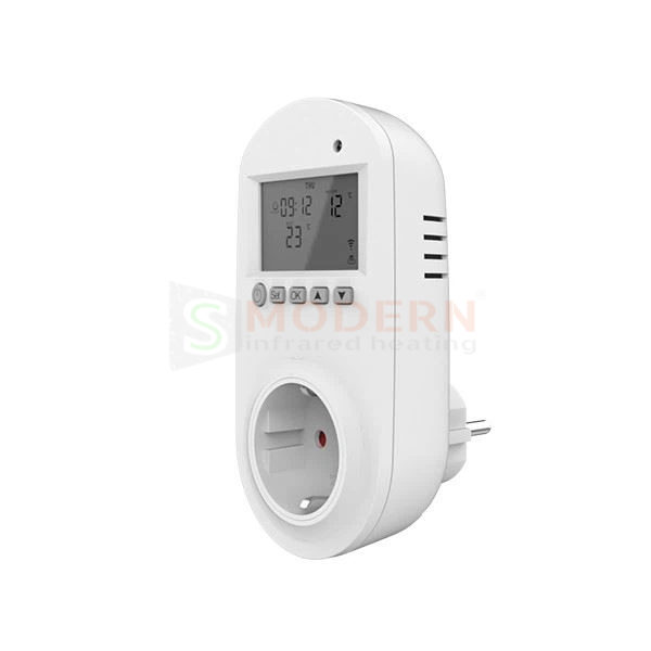 Zásuvkový WiFi digitálny termostat HY02TPR / biely / 16A
