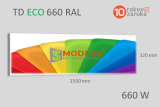 Infrapanel SMODERN® DELUXE TD ECO TD660 / 660 W farebný
