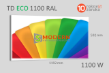 Infrapanel SMODERN® DELUXE TD ECO TD1100 / 1100 W farebný
